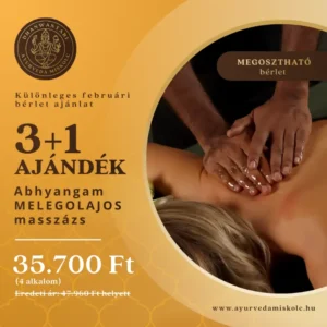 3+1 ajándék Abhyangam melegolajos masszázs